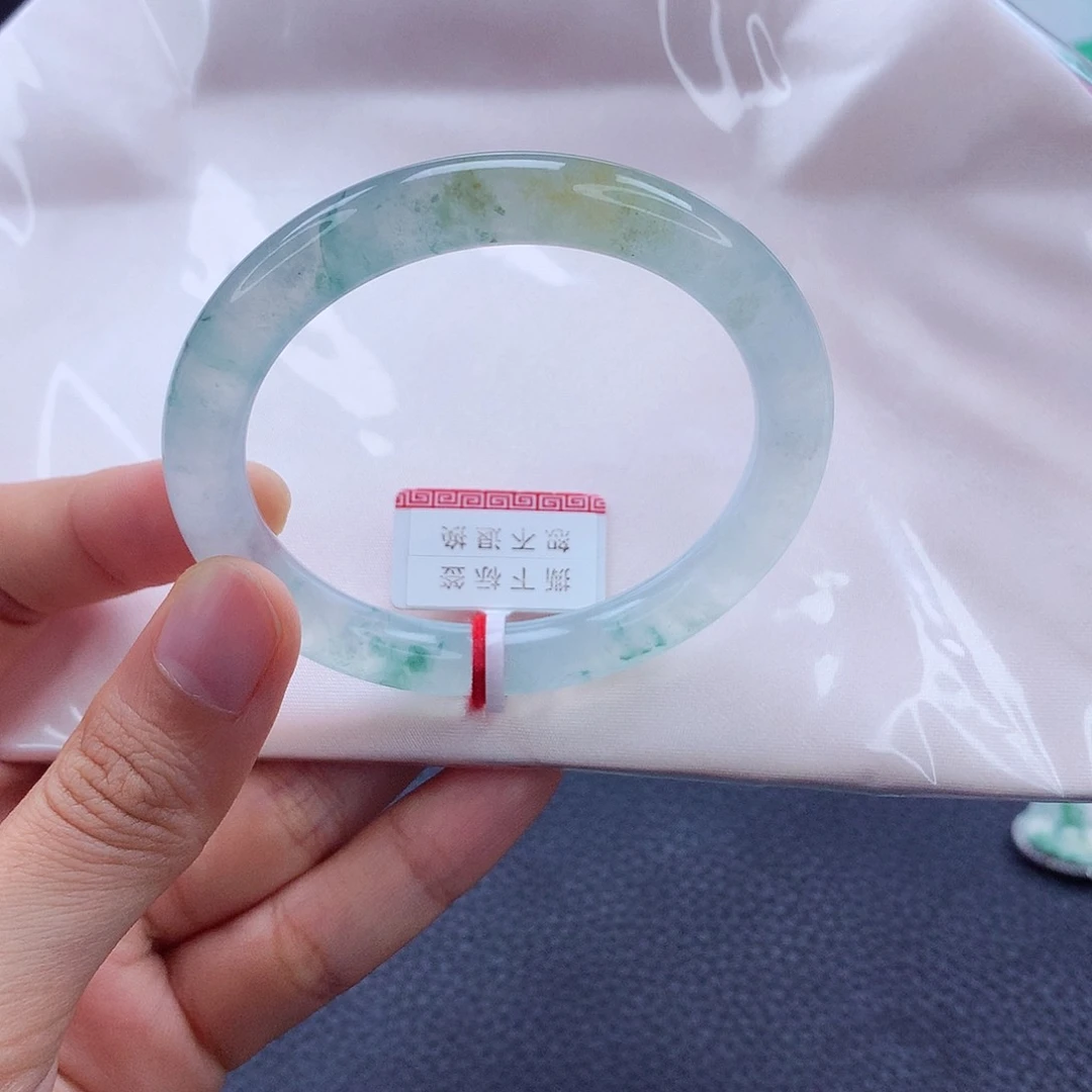 未镶嵌手镯翡翠50.8  荧光条 氛围感十足
