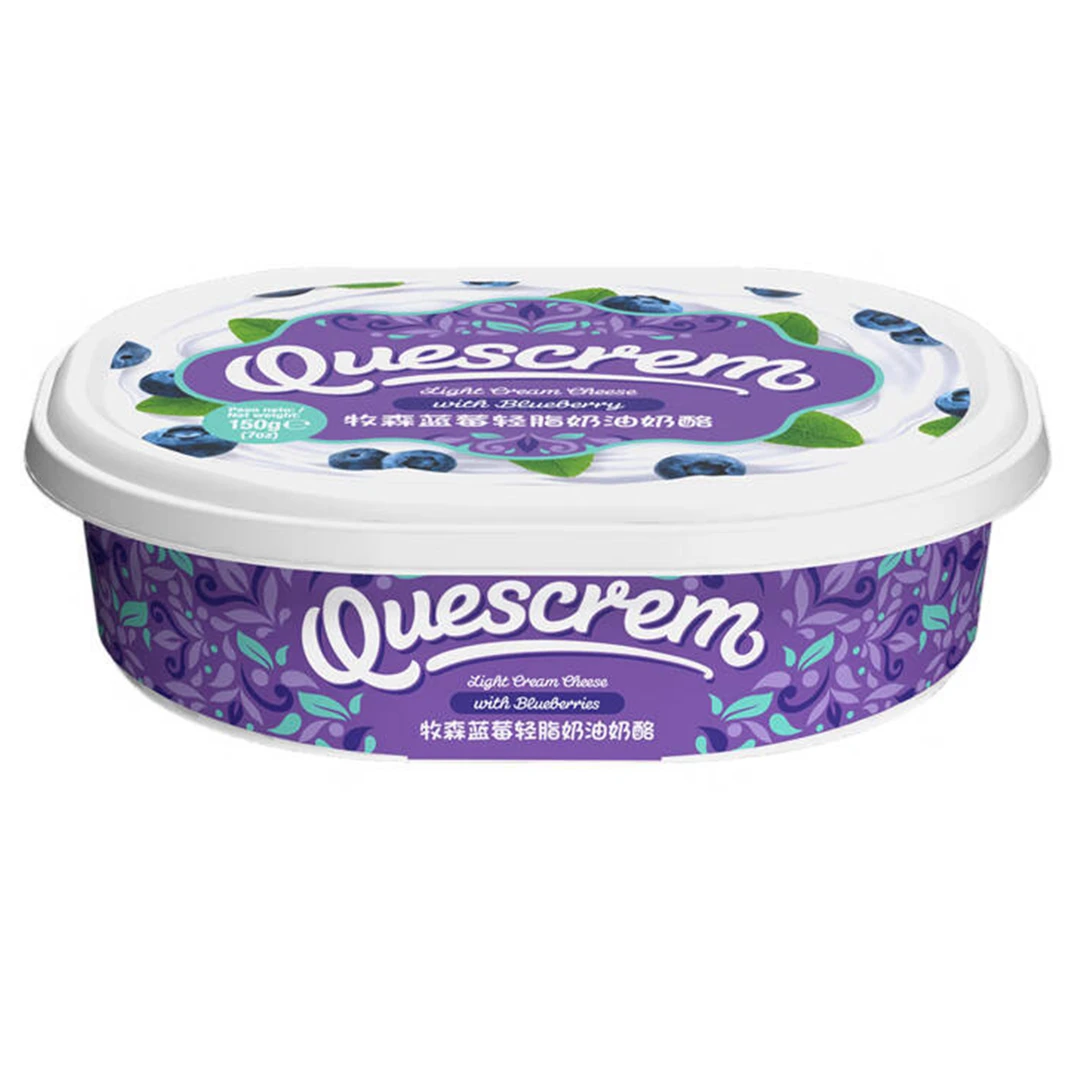 （5.20到期）三盒西班牙进口牧森蓝莓轻脂奶油奶酪200g