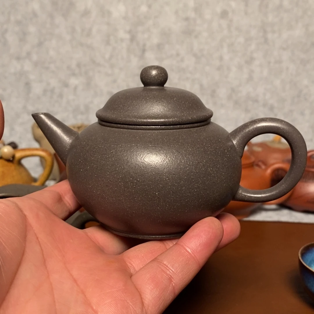 紫砂茶壶暖**阳原矿天青精工半手水平230cc