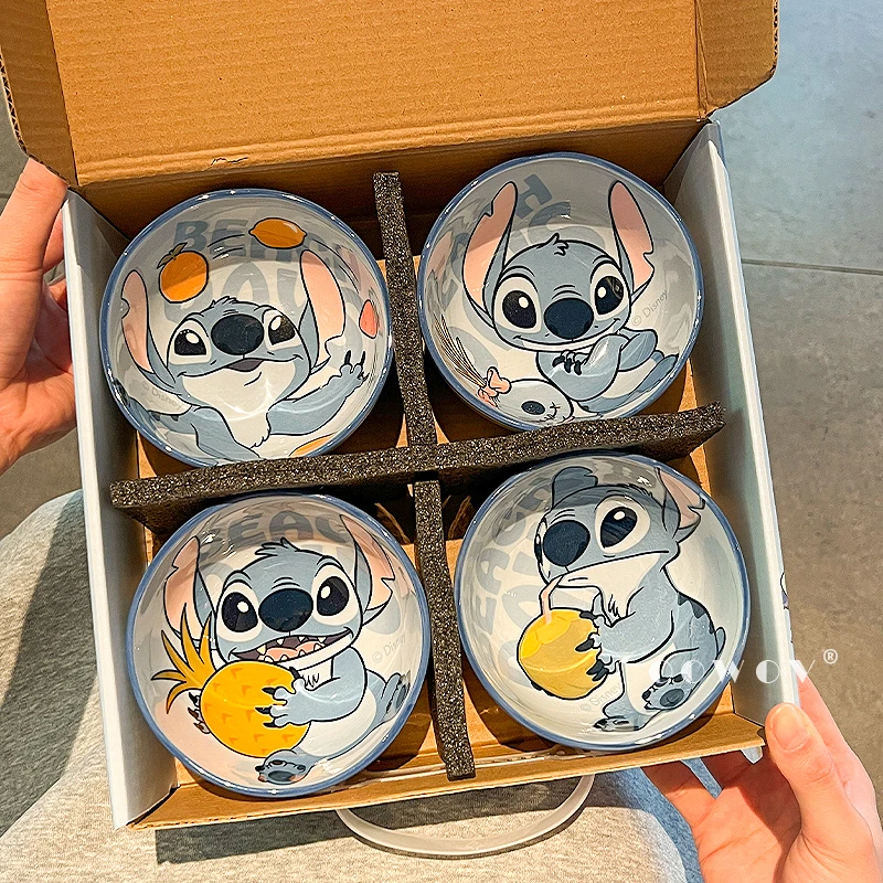 史迪仔陶瓷碗家用新款高颜值碗盘餐具儿童可爱汤饭碗耐高温伴手礼