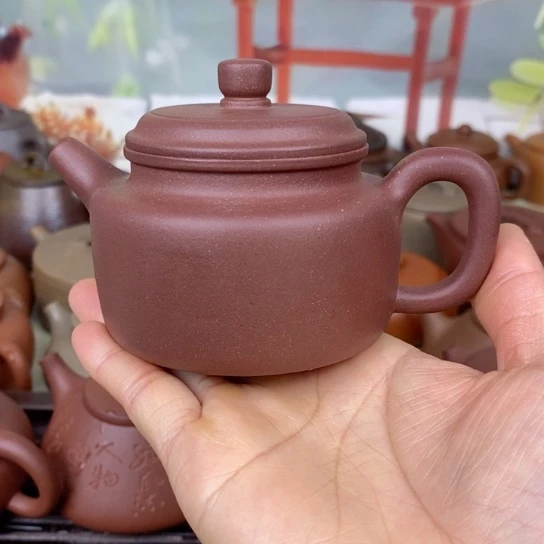紫砂茶壶风釉150ccc羊角山紫泥