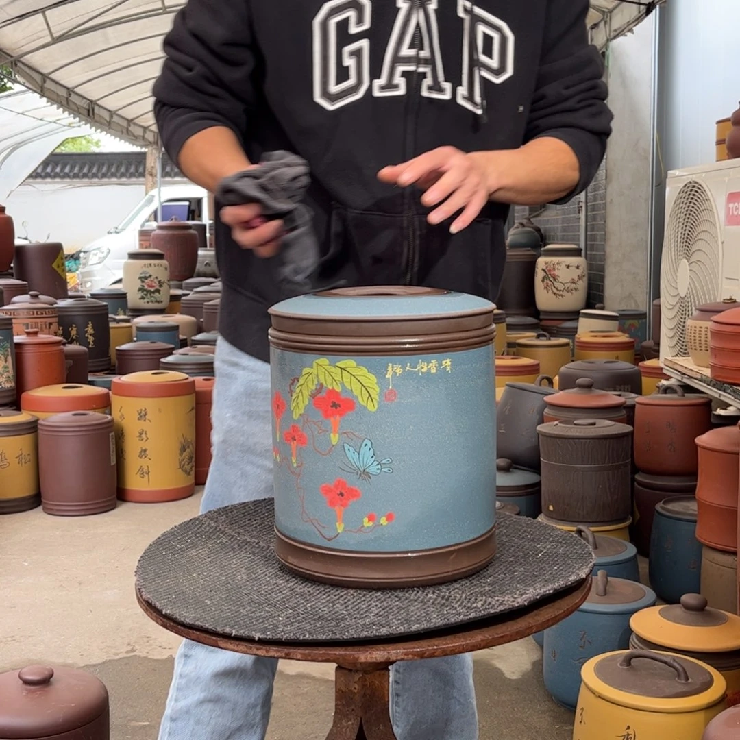 紫砂茶叶罐8饼茶叶罐