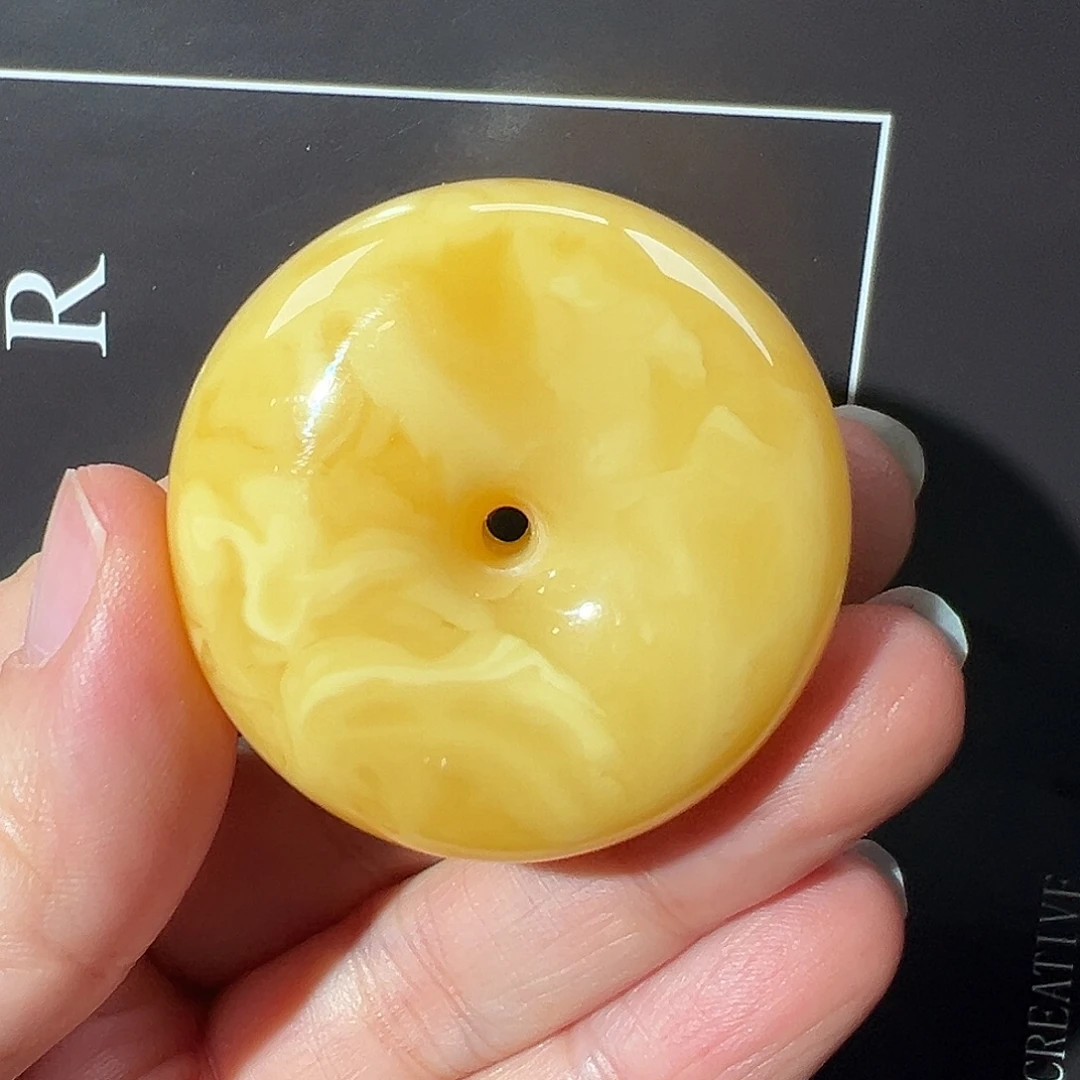 琥珀未镶嵌裸石平安扣