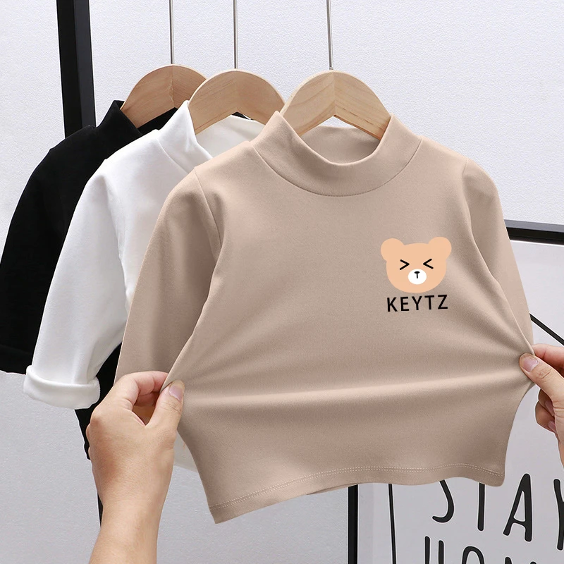 儿童德绒打底衫2025新款秋冬保暖长袖T恤中大童洋气百搭潮流爆款