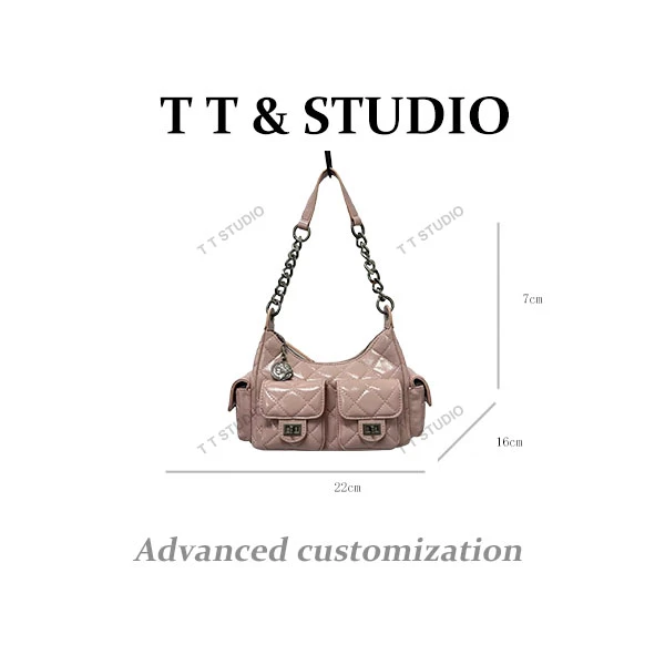 【TT Studio】SD-50001-小香粉RAIN.CUN时尚简约腋下斜跨轻奢女包