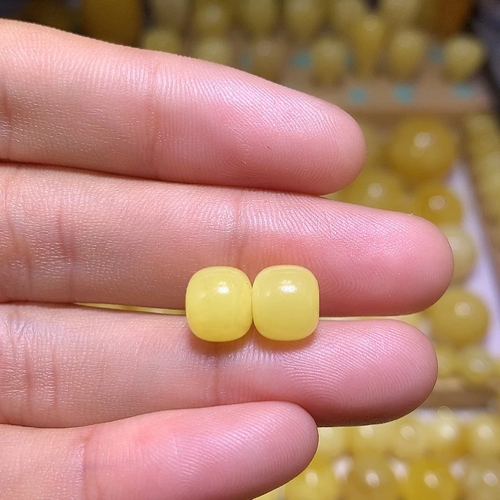 裸石蜜蜡未镶嵌天然俄料黄白花蜜蜡精工老型8.5