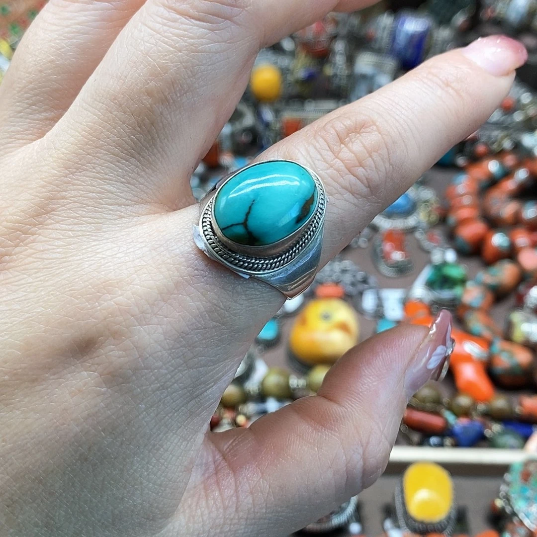 木质925银尼泊尔戒指