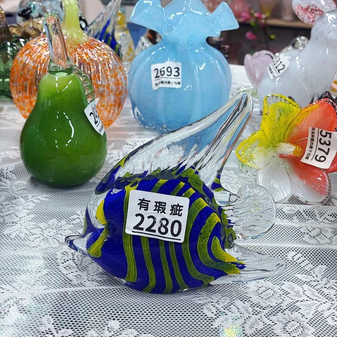 海洋鱼2280 家悦美居琉璃花瓶瑕疵