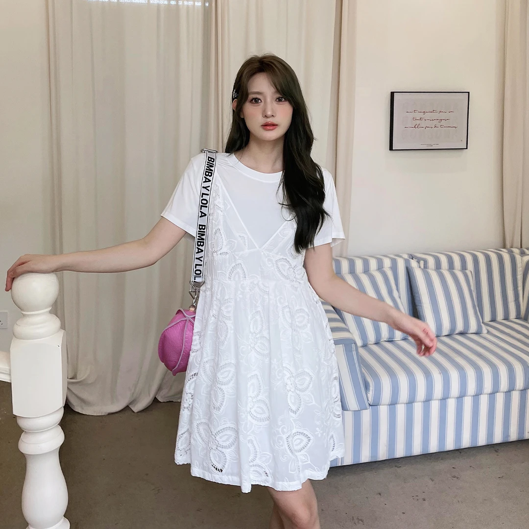 晶咕白标~花蕾少女光版时尚减龄T夏季户外通勤气质休闲款舒适短袖