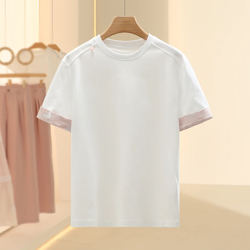 【ta图】个性设计感卷袖百搭短袖T恤2025夏新款专柜撤柜品牌女装