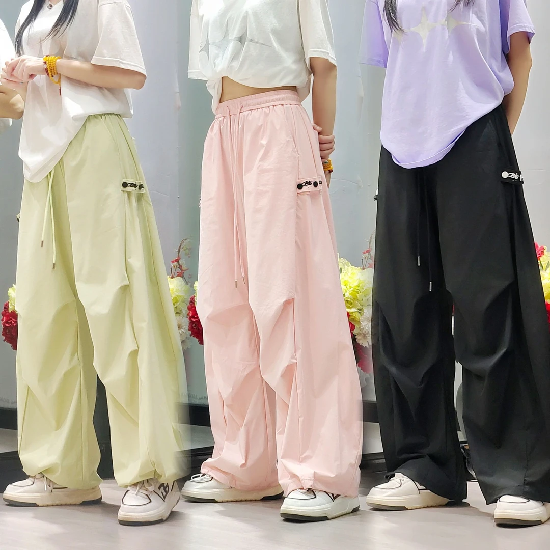 BT9209大版薄款透气阔腿裤夏季休闲裤男女同款