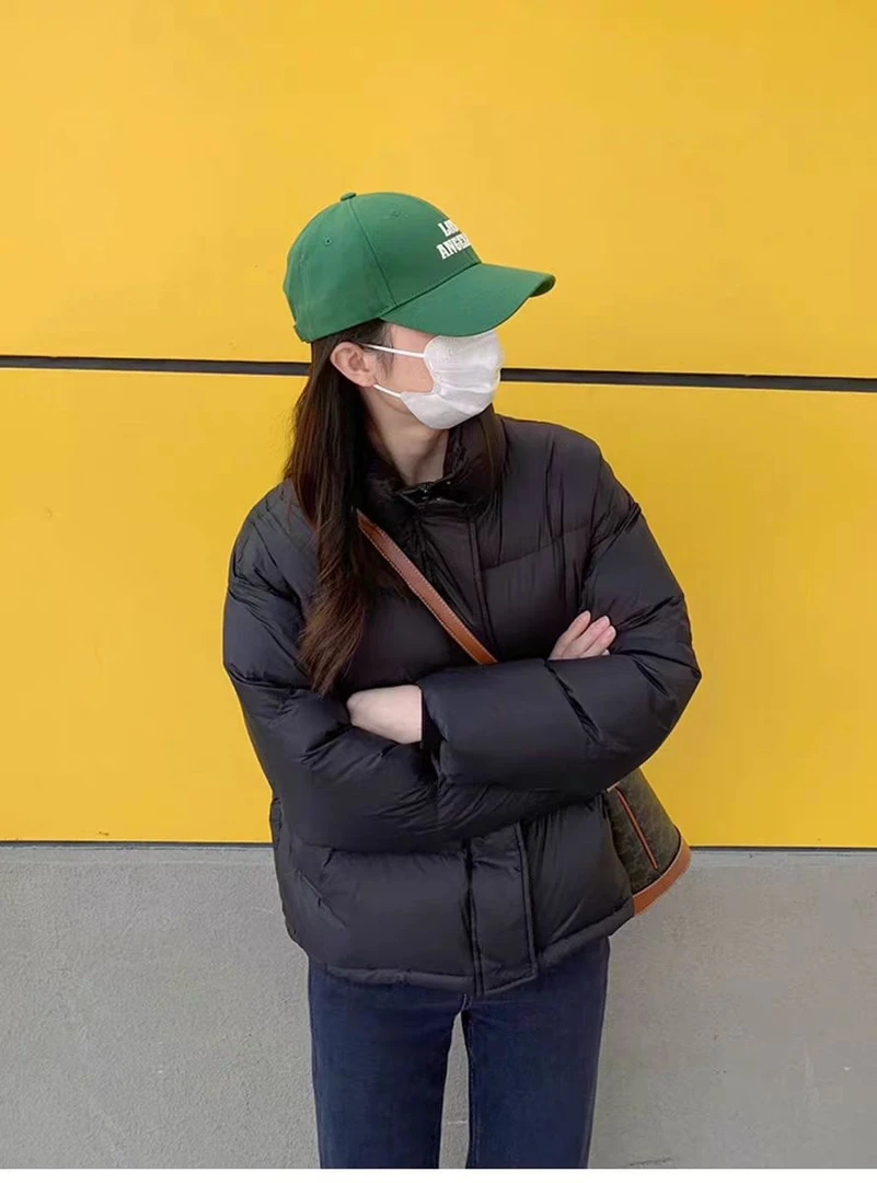 清！！已开价 小面包清货宽松保暖女短款时尚百搭立领鸭绒羽绒服