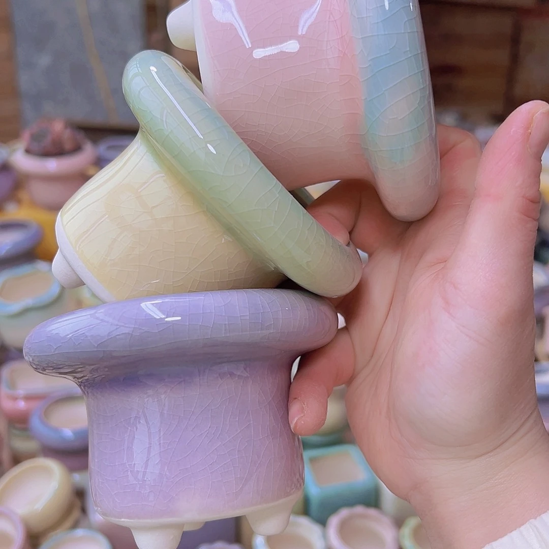 红陶陶瓷花盆当场满12包邮