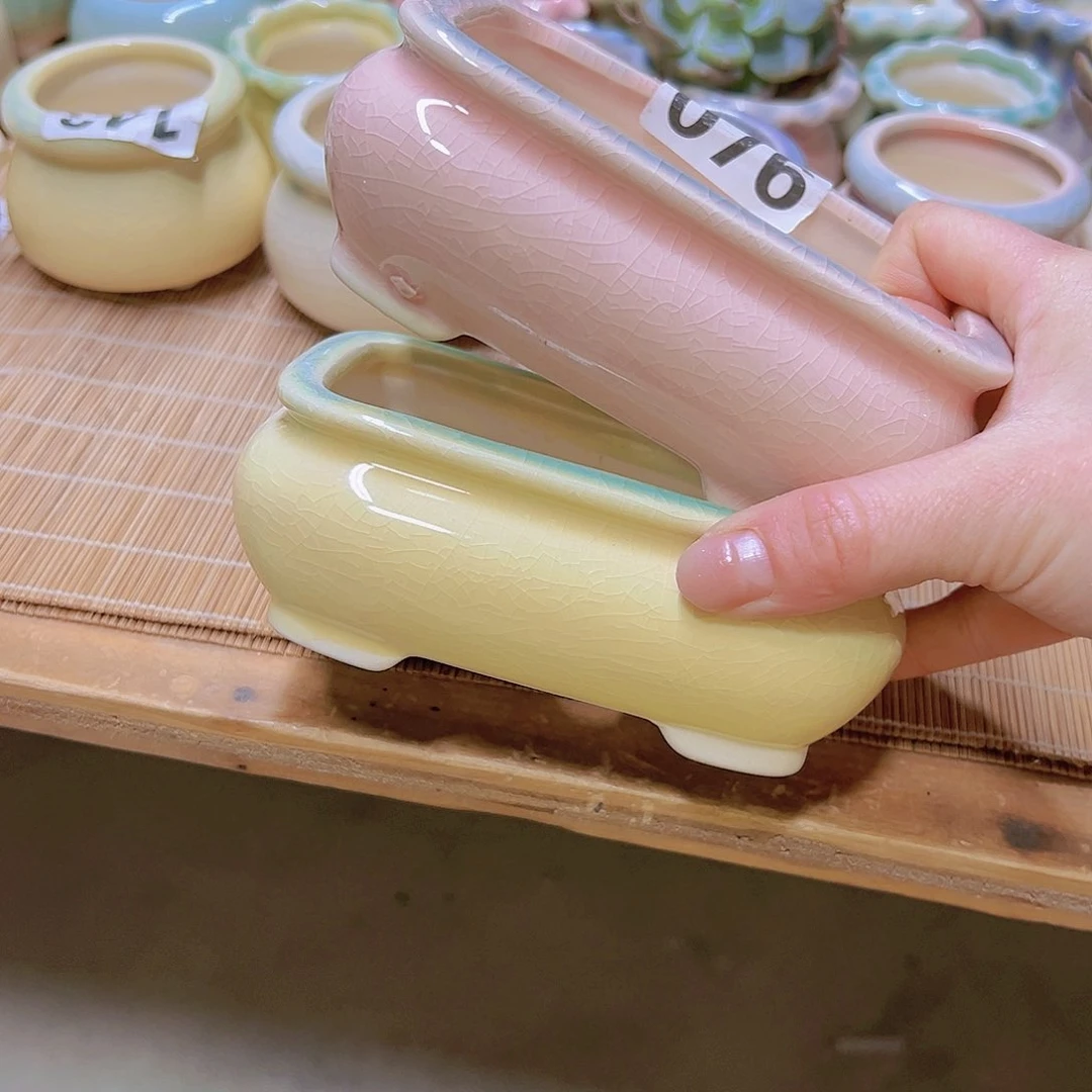 红陶陶瓷花盆满12包邮