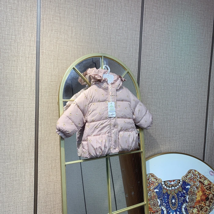 AB645   宝宝粉色满印夹棉上衣外套  夹棉