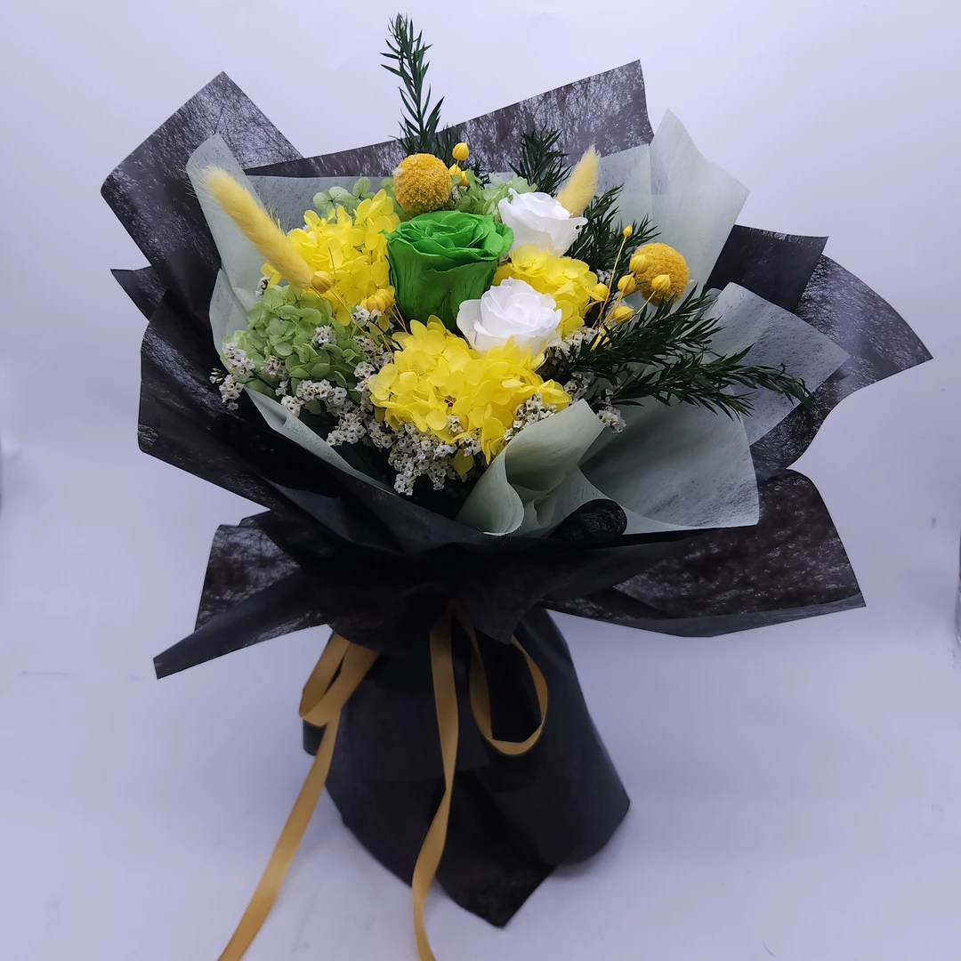 泰迪油画永生玫瑰花束团购同城送花上门教师节闺蜜花束