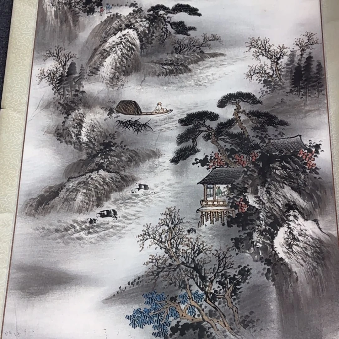 秦***瓦国画山山水水都能感受