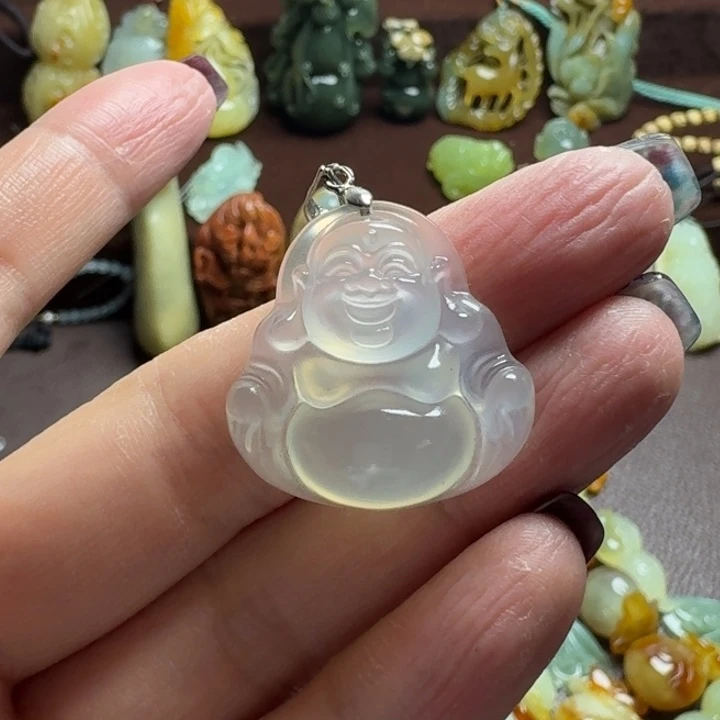 蛇纹石玉未镶嵌吊坠