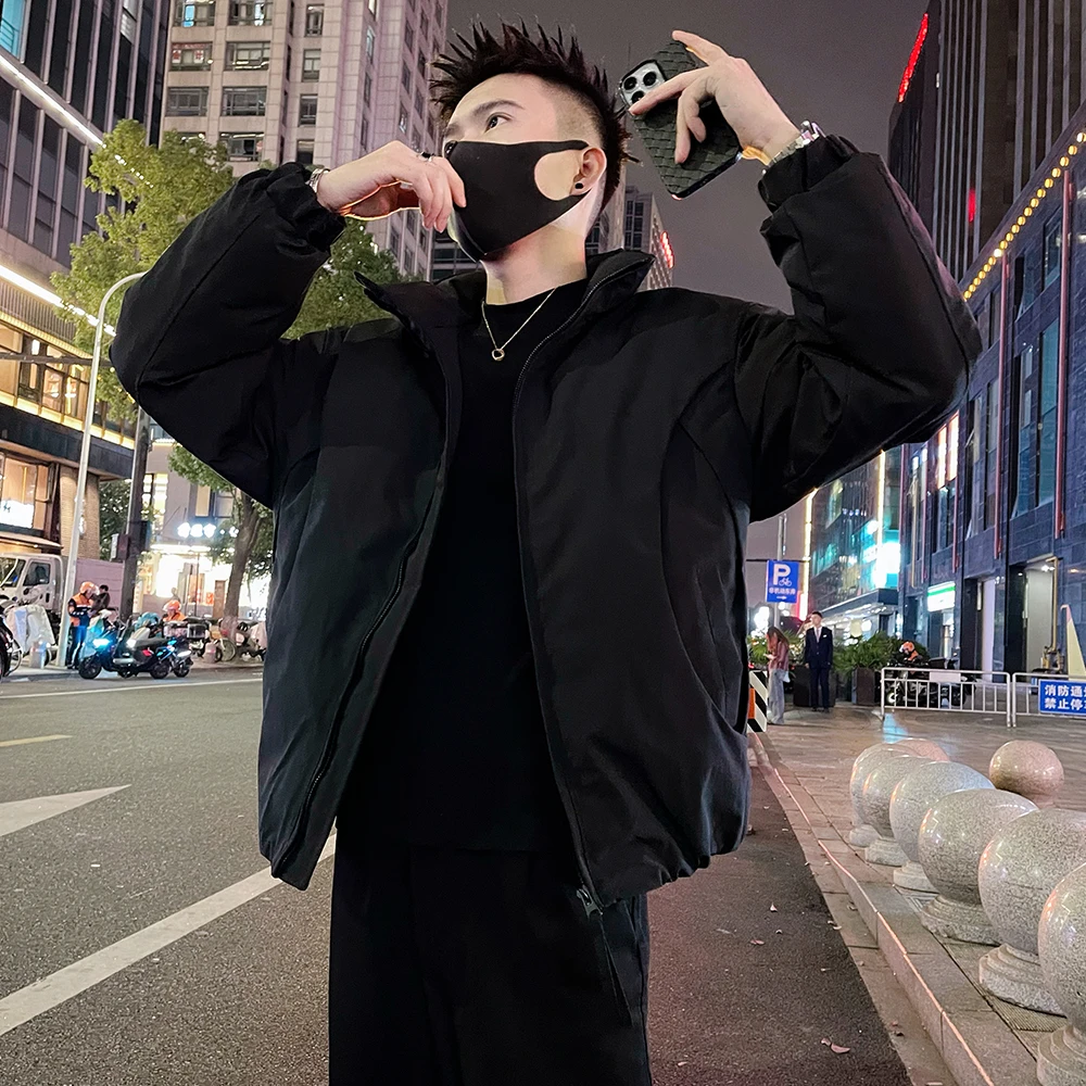 棉服男款冬季2025新款高级感男装保暖棉袄子解构拼接男士棉衣外套
