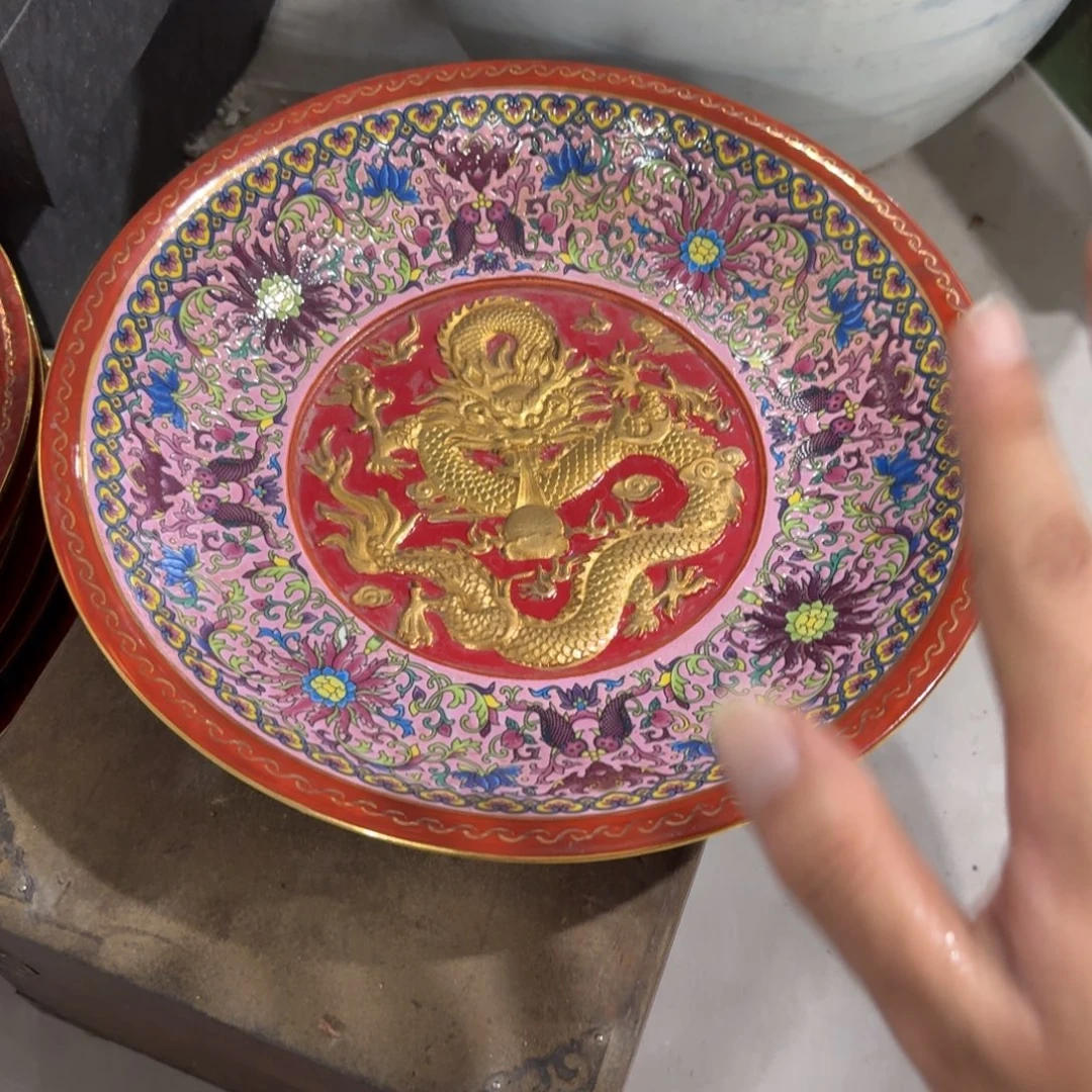 瓷片摆件手绘瓷器全部处理