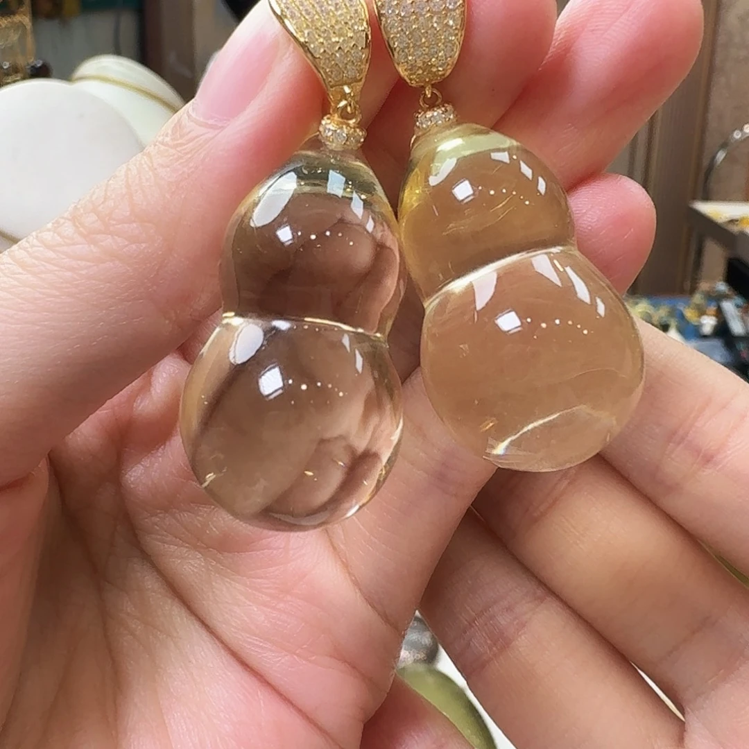 琥珀未镶嵌颈饰耳坠