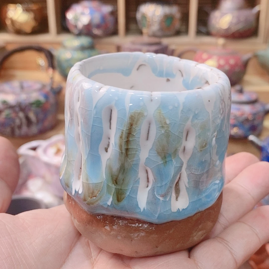粗陶志野柴烧茶器