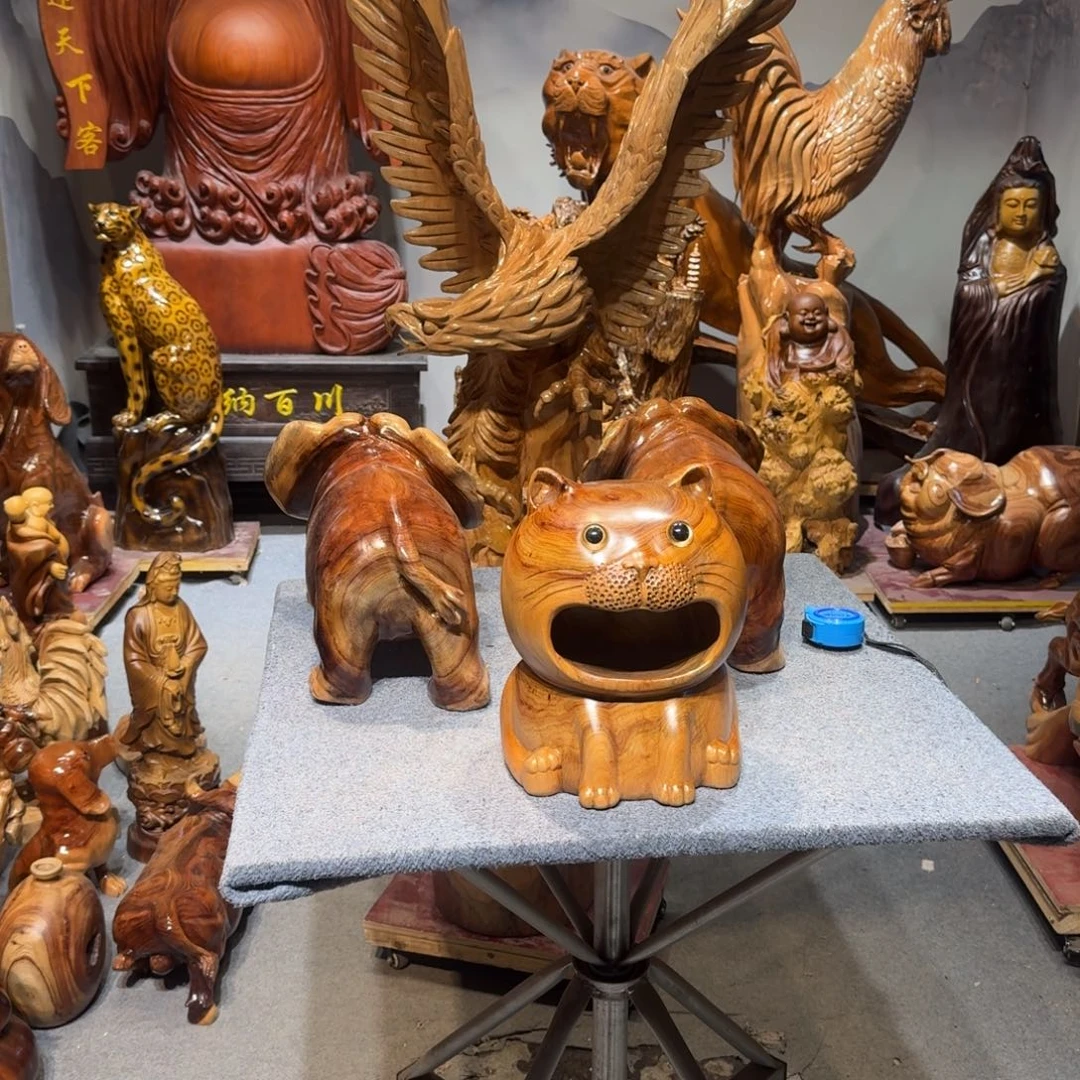 香樟木数*车香樟木招财猫