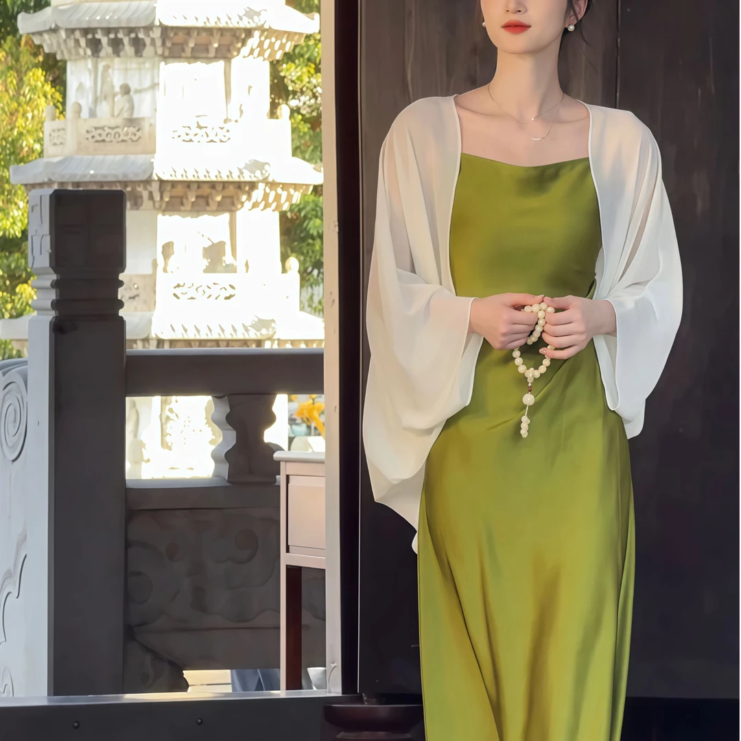 【百搭不挑人】冰丝防晒开衫女春夏新款高级感气质披肩古风罩衫长袖