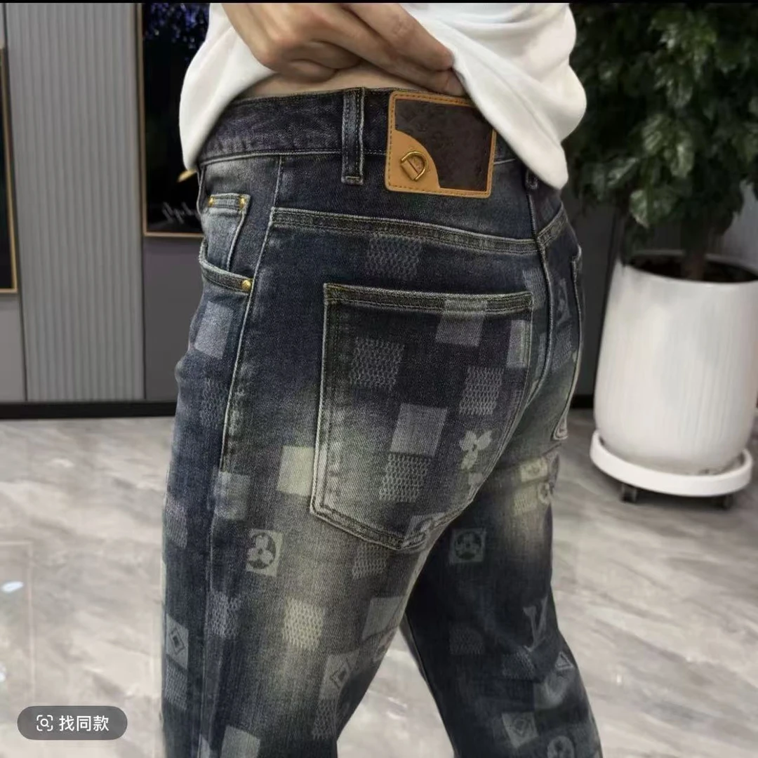 【微微专属】2025年秋季新款轻奢潮牌重工洗水牛仔裤77800