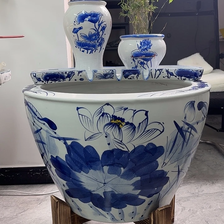 其他陶流水摆件3件套