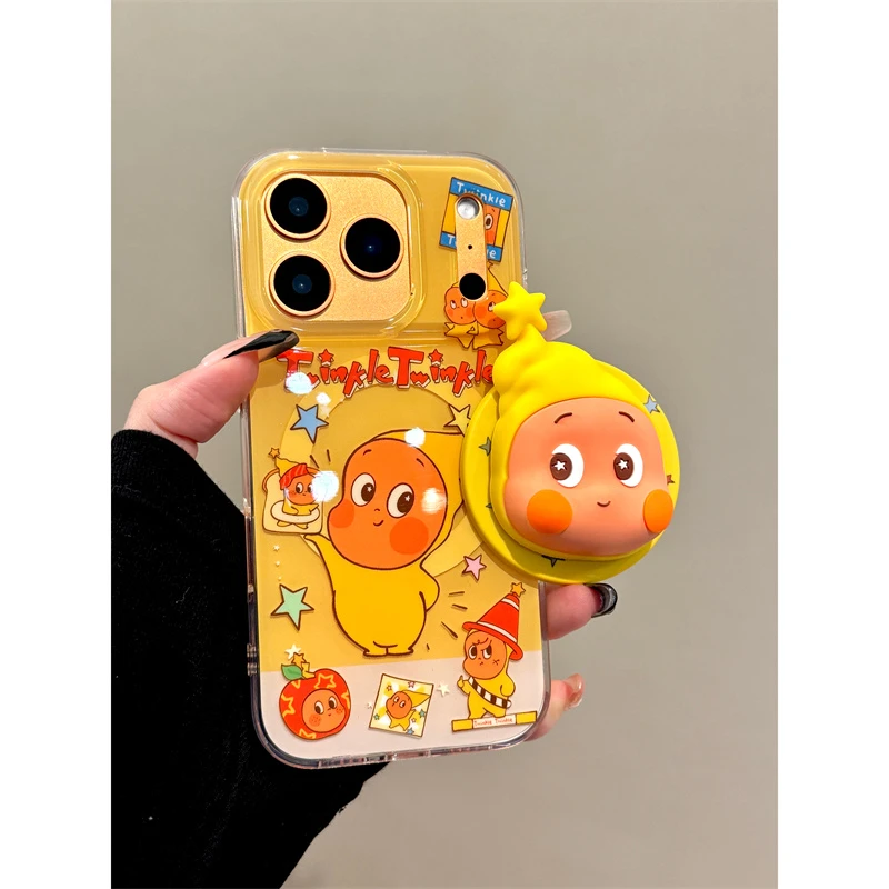适用苹果iphone17promax可爱治愈星星16pro磁吸15ins支架14手机壳