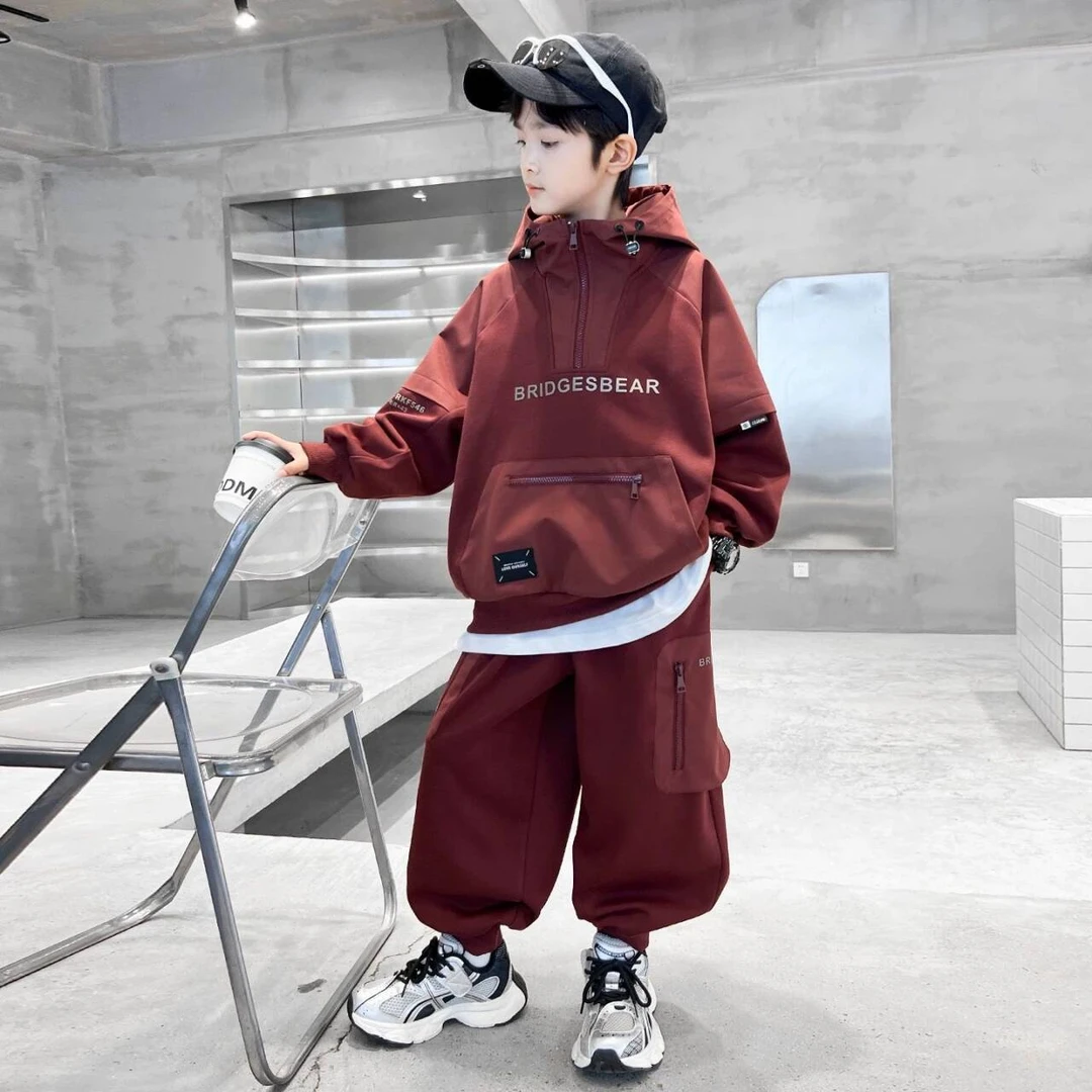 男童秋装卫衣套装2025新款秋季时髦男孩中大儿童装运动服春秋款潮