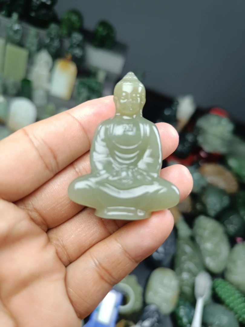 和田玉青海料观音