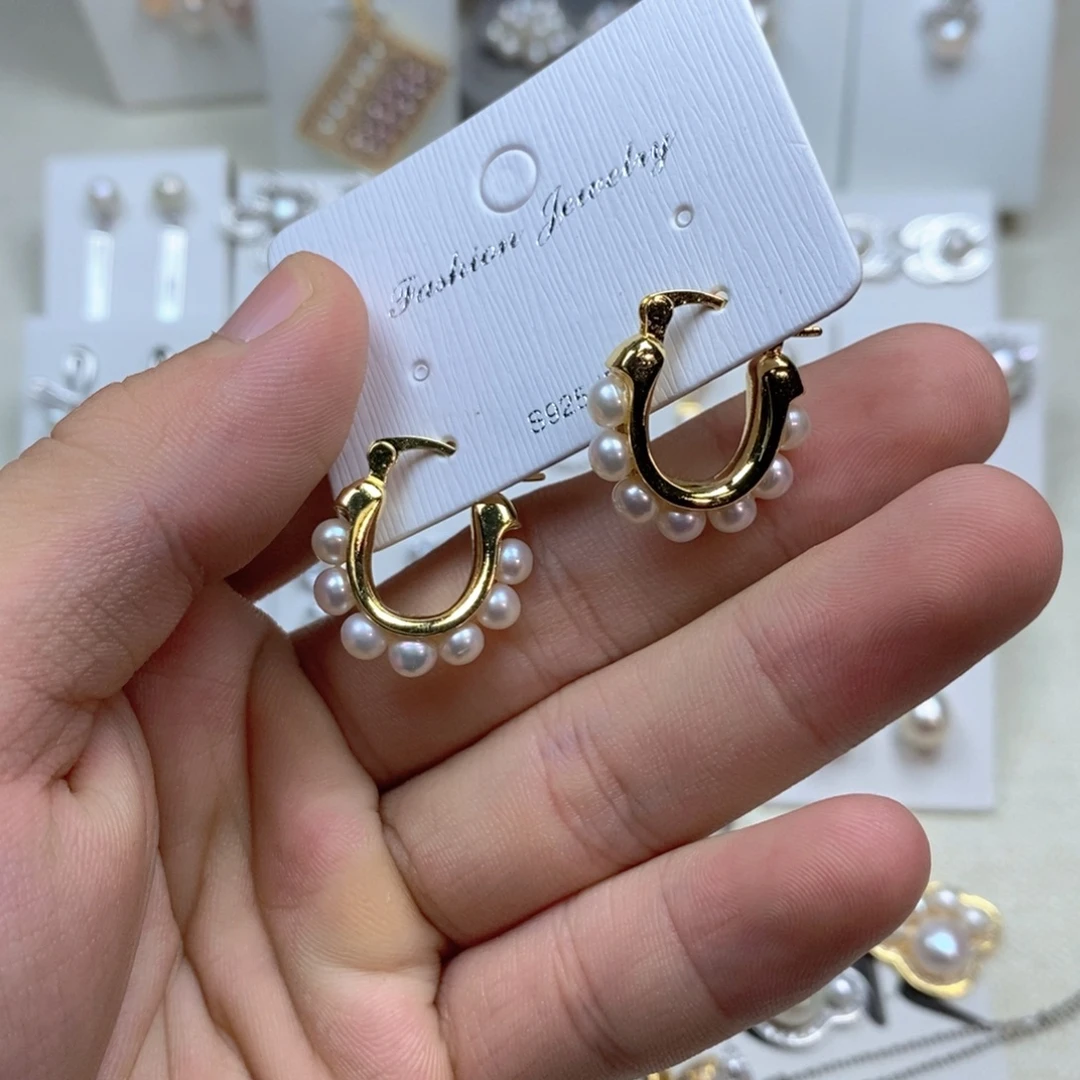 淡水珍珠未镶嵌耳饰