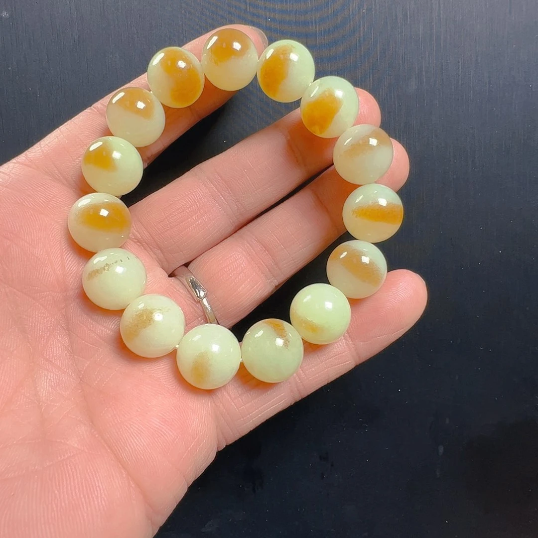 未镶嵌手链和田玉大***蛋卡14