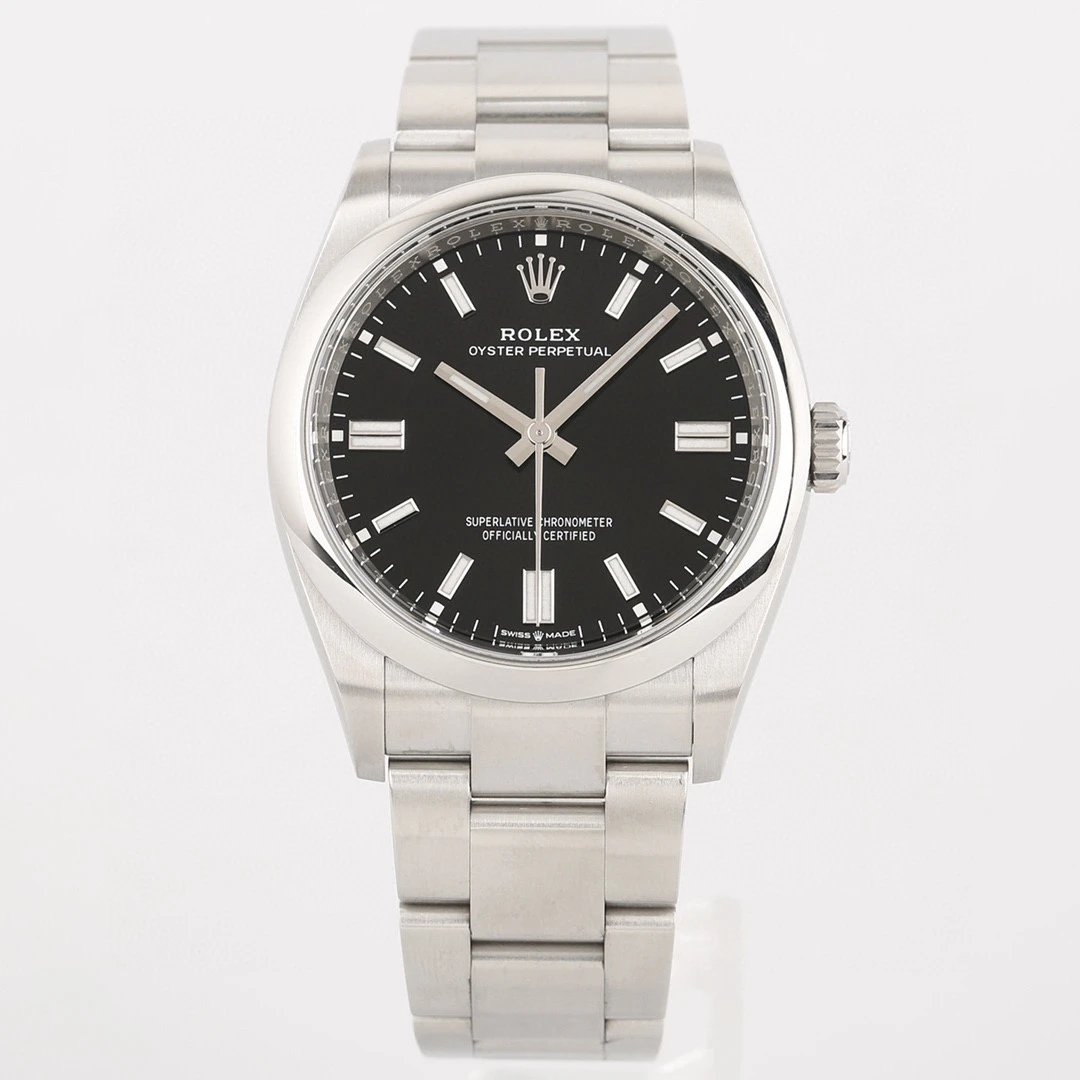 99新 Rolex/劳力士 爱换/全套蚝式恒动126000黑盘36mm机械男表