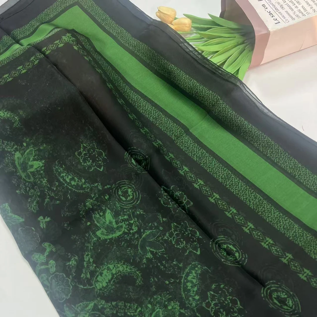 薯莨纱巾长巾-星系花卉 200*110cm丝巾