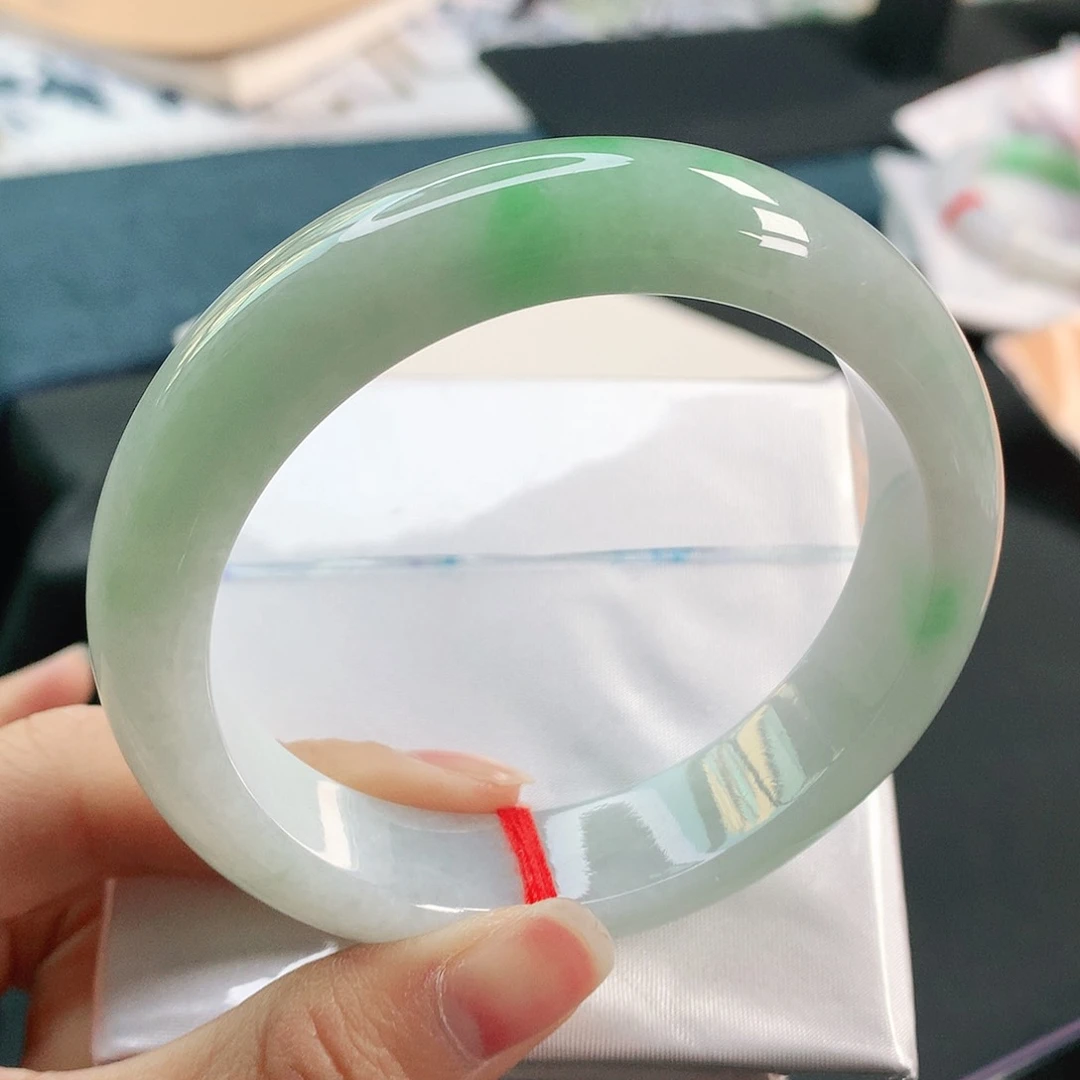 翡翠手镯未镶嵌天然翡翠手镯57