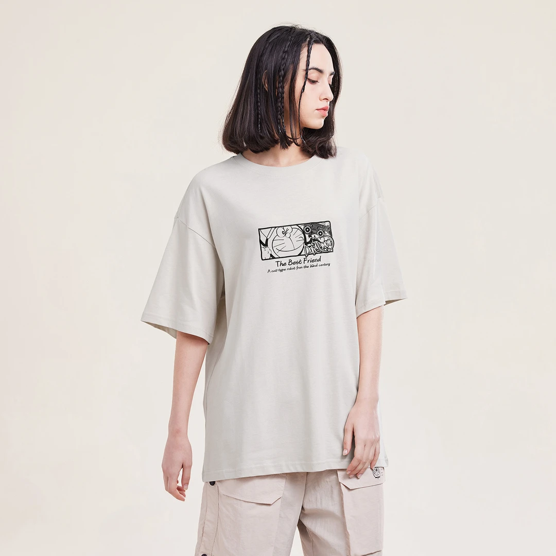 哆啦A梦短袖T恤运动休闲宽松时尚22733D