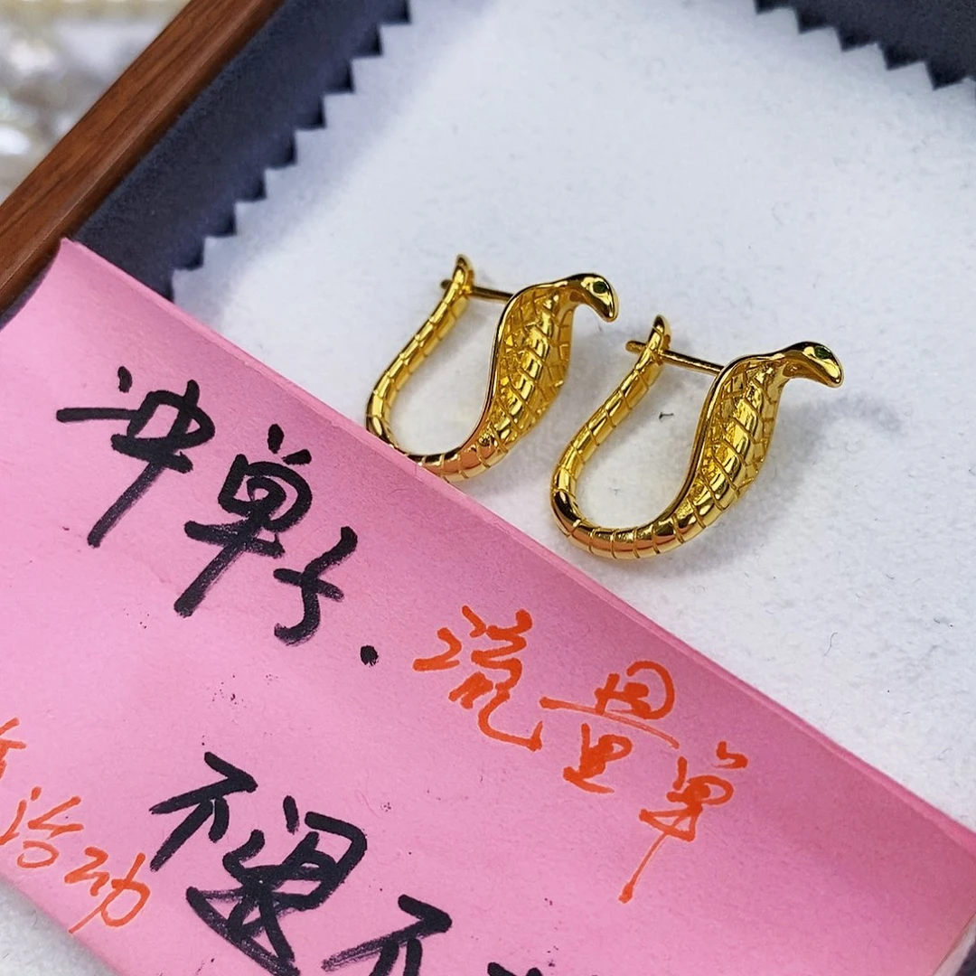 淡水珍珠蛇年限定多带款耳饰银S925镶嵌