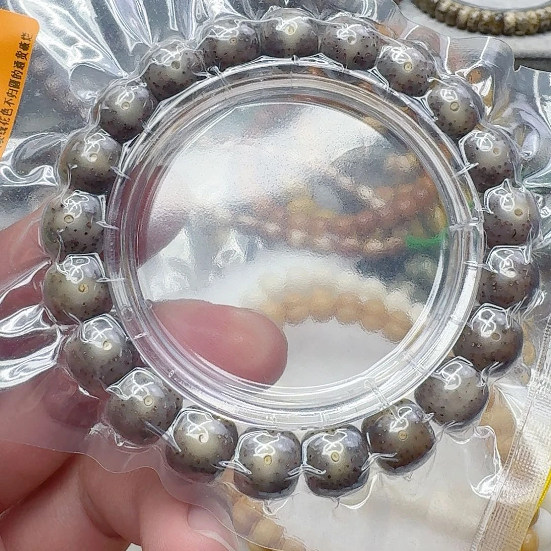 星月菩提手串5殿堂黑灰星月菩提单圈11