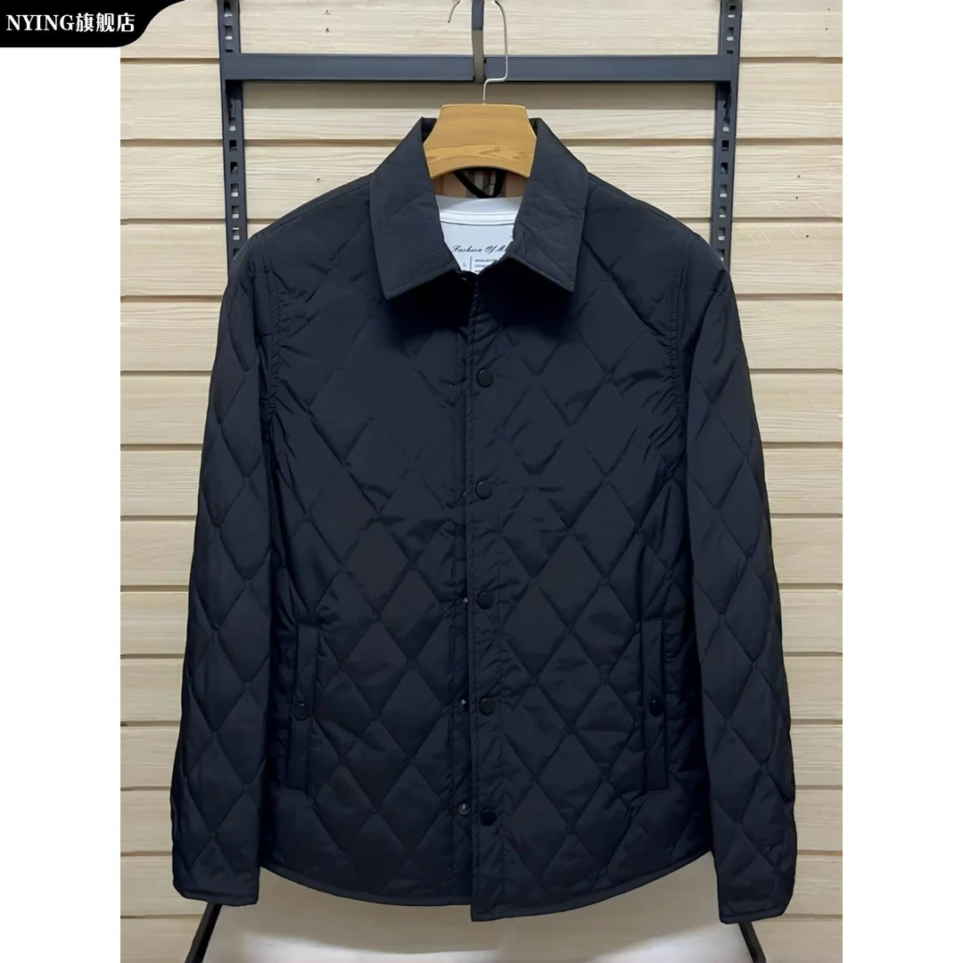 NYING2025款冬季保暖舒适简约净版帅气百搭男商务休闲外套棉服男