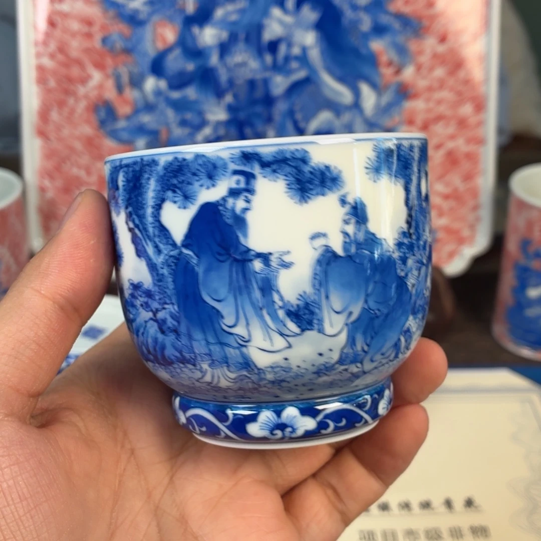 杯子瓷瓷姑娘景德镇陶瓷艺术