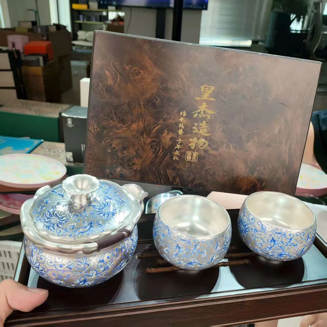 【闪购商品】@@鎏银壶组带茶盘2618+jz120