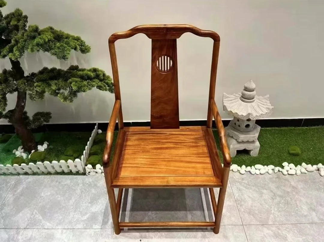 胡桃木浩然竹椅全榫卯新中式家用桌椅茶椅实木椅书椅