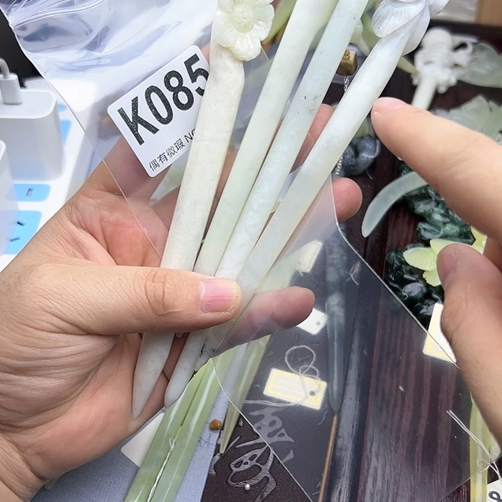 蛇纹石玉发饰合金夏****）