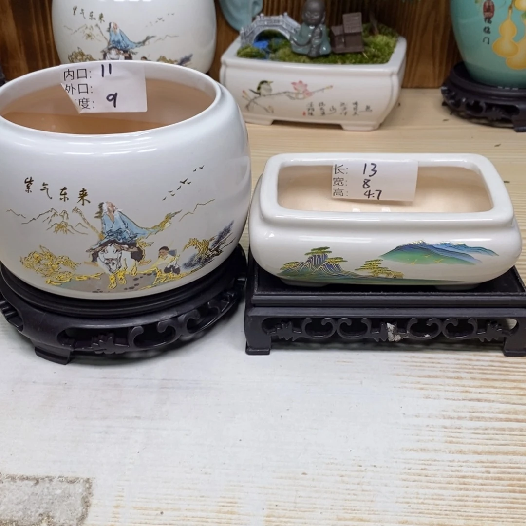 紫砂陶瓷花盆浮力