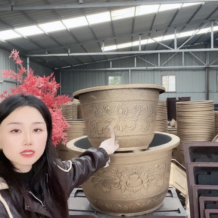 圆形60花盆2个条子盆90花盆3个有孔