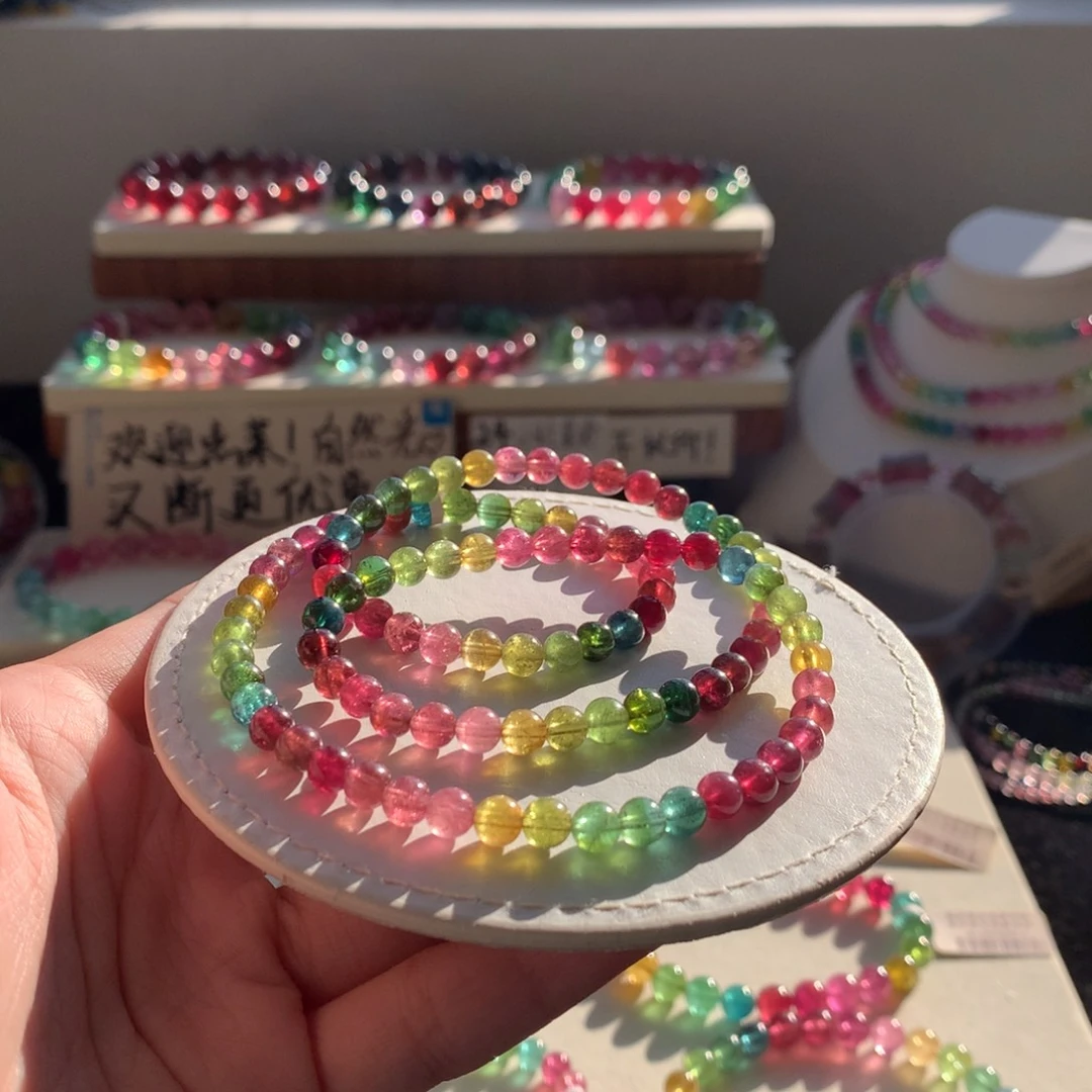 碧玺未镶嵌手绳碧玺