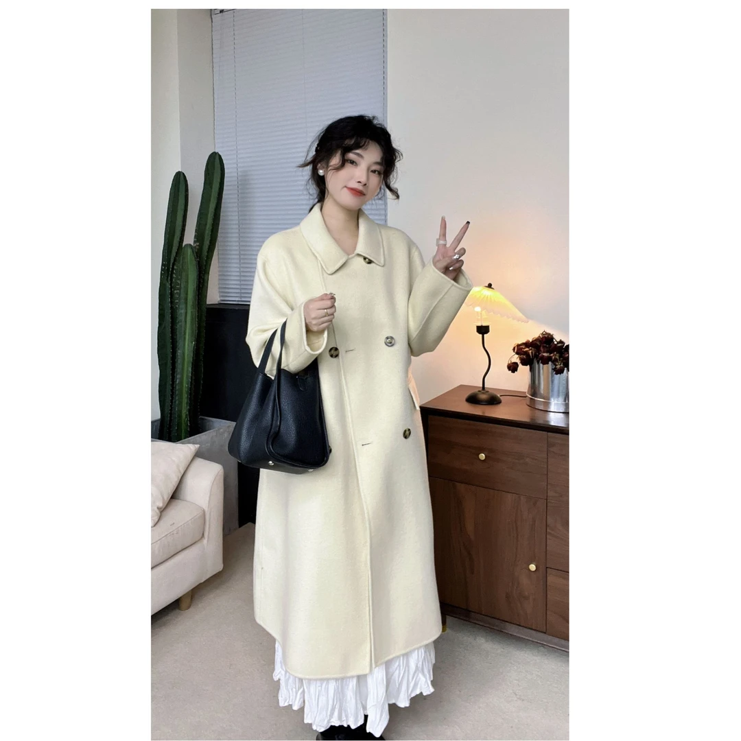 【唯唯专属】C冬日暖阳2025秋冬小个子中长款大衣时尚宽松百搭23069